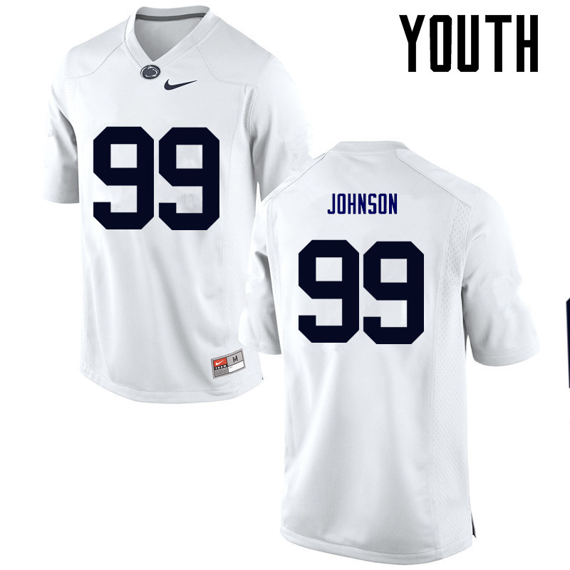 NCAA Nike Youth Penn State Nittany Lions Austin Johnson #99 College Football Authentic White Stitched Jersey GSD7498PH